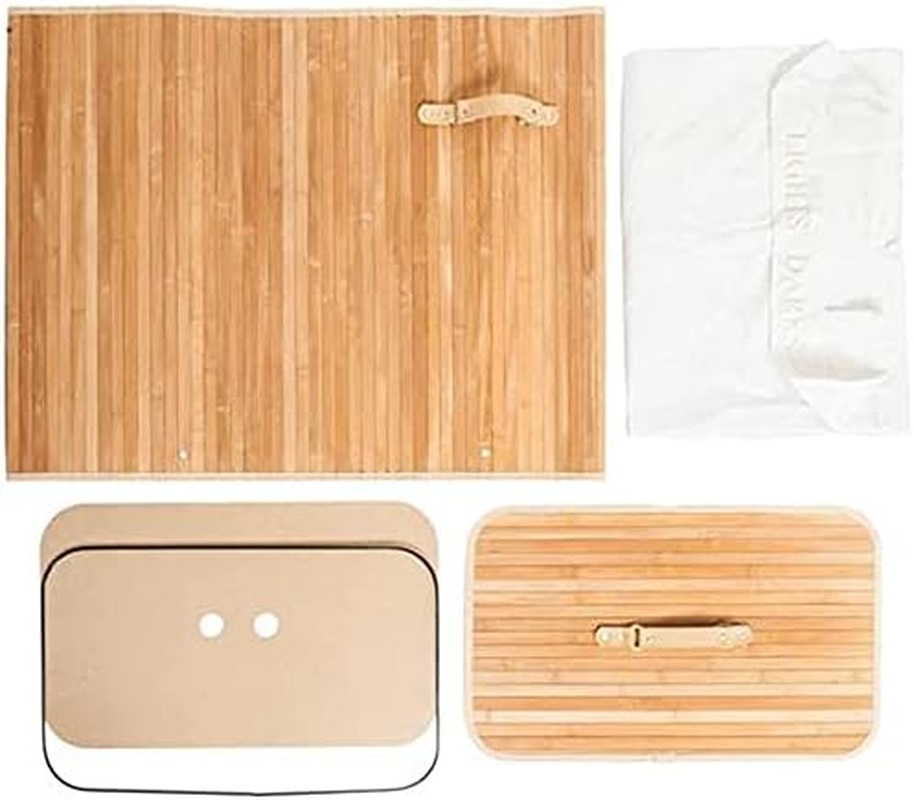 Large Laundry Handles Laundry Basket, Cotton Rope Laundry Hamper, Storage Basket Bamboo Woven Basket Dirty Clothes Hamper Organizer Rectangle & round (Rectangle) image number 1