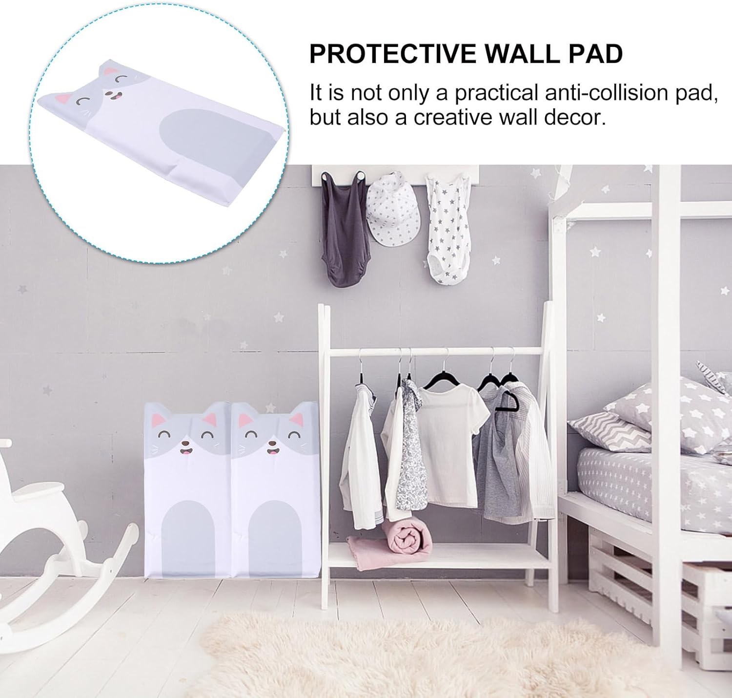 Vaguelly 1Pc Animal Pattern Protective Wall Cushion for Boy Girl'S Soft Self-Adhesive Anti-Collision Pad Decorative Wall Decor Easy to Use Safe Cushion for Learning to Walk image number 4