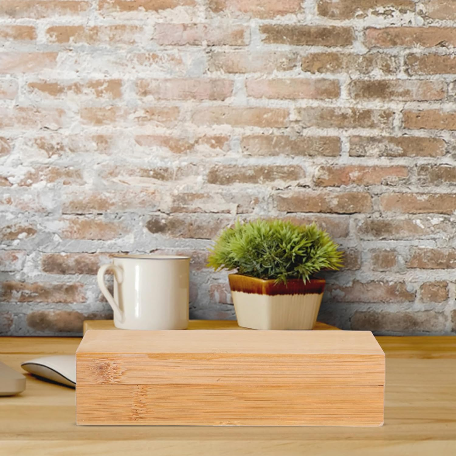 Box Wooden Storage Box with Lid Versatile Memory Keepsake Box for Crafts Art Supplies and Items for Home Office and School Use Decorative Centerpiece image number 6