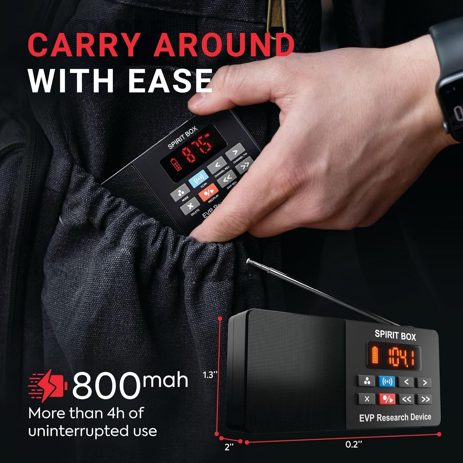 PARANORMIC Spirit Box &mdash; Ghost Hunter&rsquo;S Choice Equipment Kit with 32 GB Micro SD & Integrated Flashlight for Ultimate Paranormal Investigations and EVP Sessions image number 2