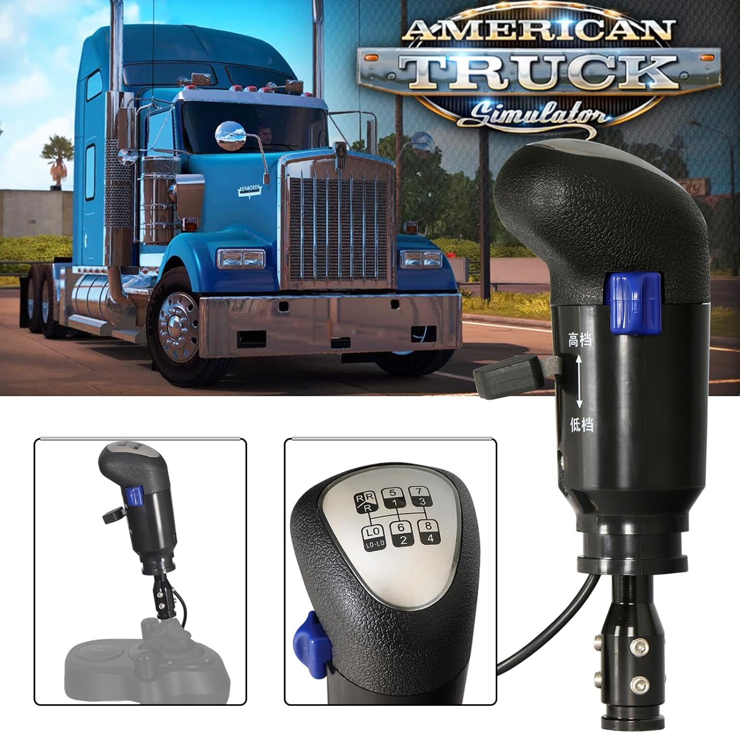 USB Truck Simulator Shifter - Gearshifter Knob for ATS ETS2 PC Racing Shifter for THRUSTMASTER TH8A and Logitech G29 G27 G25 G920 H Gearshift USB Shifter Knob image number 3