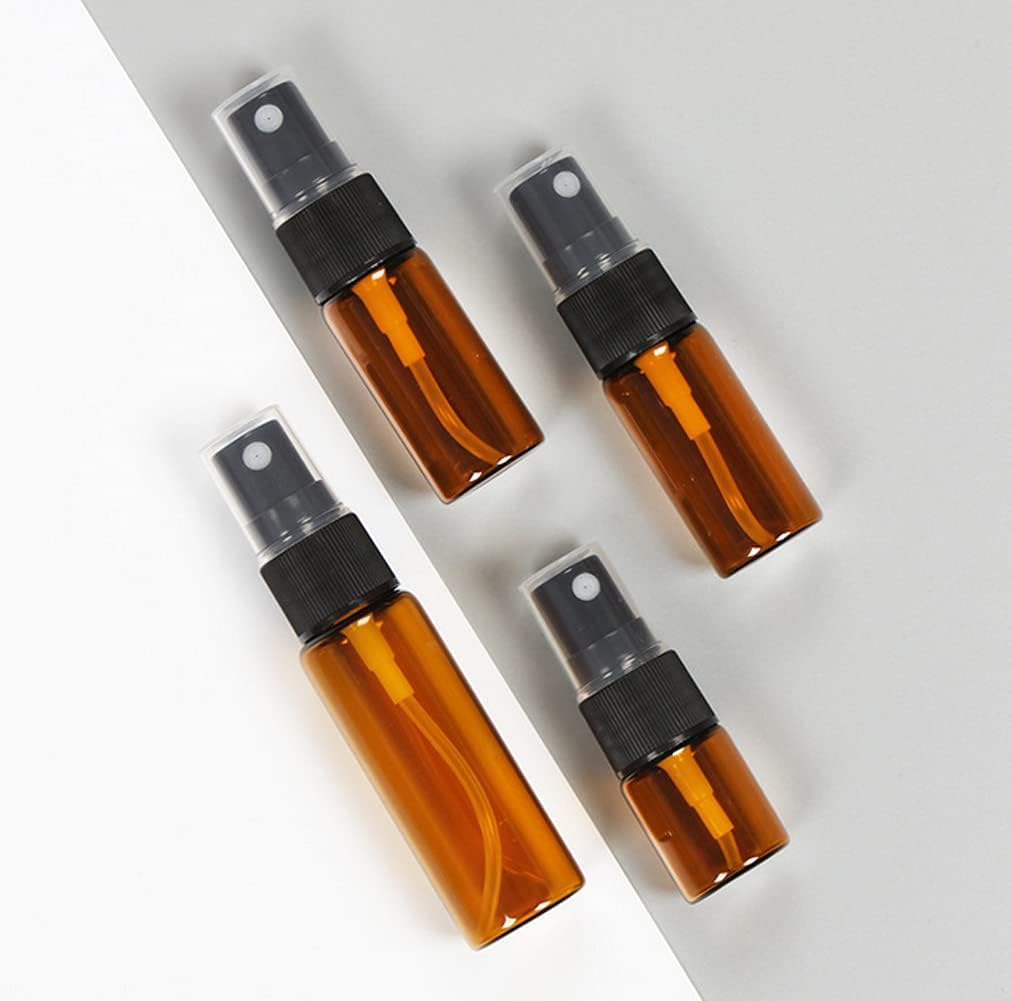 12 PCS Amber Glass Bottles Empty Spray Bottle round Glass Bottle with Clear Atomizer - Perfect for Essential Oil Formulas Aromatherapy and Other Cosmetic Products (15Ml/0.5Oz) image number 1