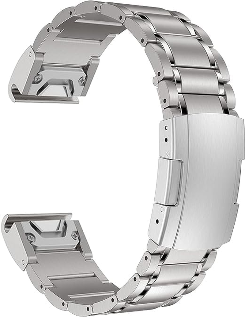 Synsing Titanium 22Mm Band Compatible for Fenix 8 47Mm/E 47Mm/7/6 Pro/5 Plus/Epix 2/Forerunner 965 955, 26Mm Metal Quick Release Watchband for Fenix 8 51Mm/Enduro 3 51Mm/7X Pro Sapphire Solor/6X Pro