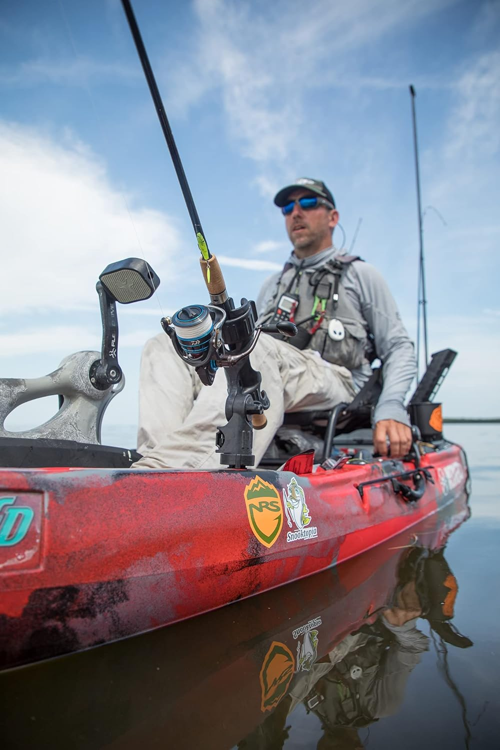 Yakattack Omega Fishing Rod Holder with Track Mounted Locknload Mounting System, Pro and Standard Edition - Multiple Colors | Kayak Fishing Accessories