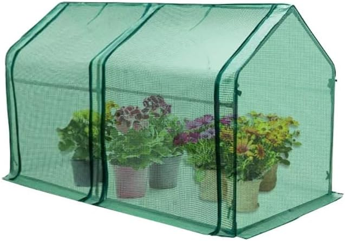 Greenhouse Flower Garden Shed with Frame and PE Cover Tunnel 120Cm image number 2