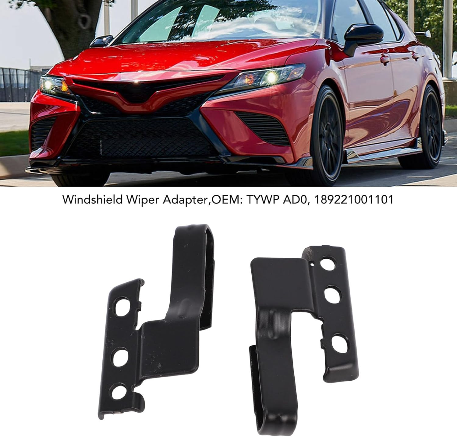 NOENNULL Wiper Adapter Black Automotive Wiper Adapter with Mounting Screws Replacement for Tercel image number 6