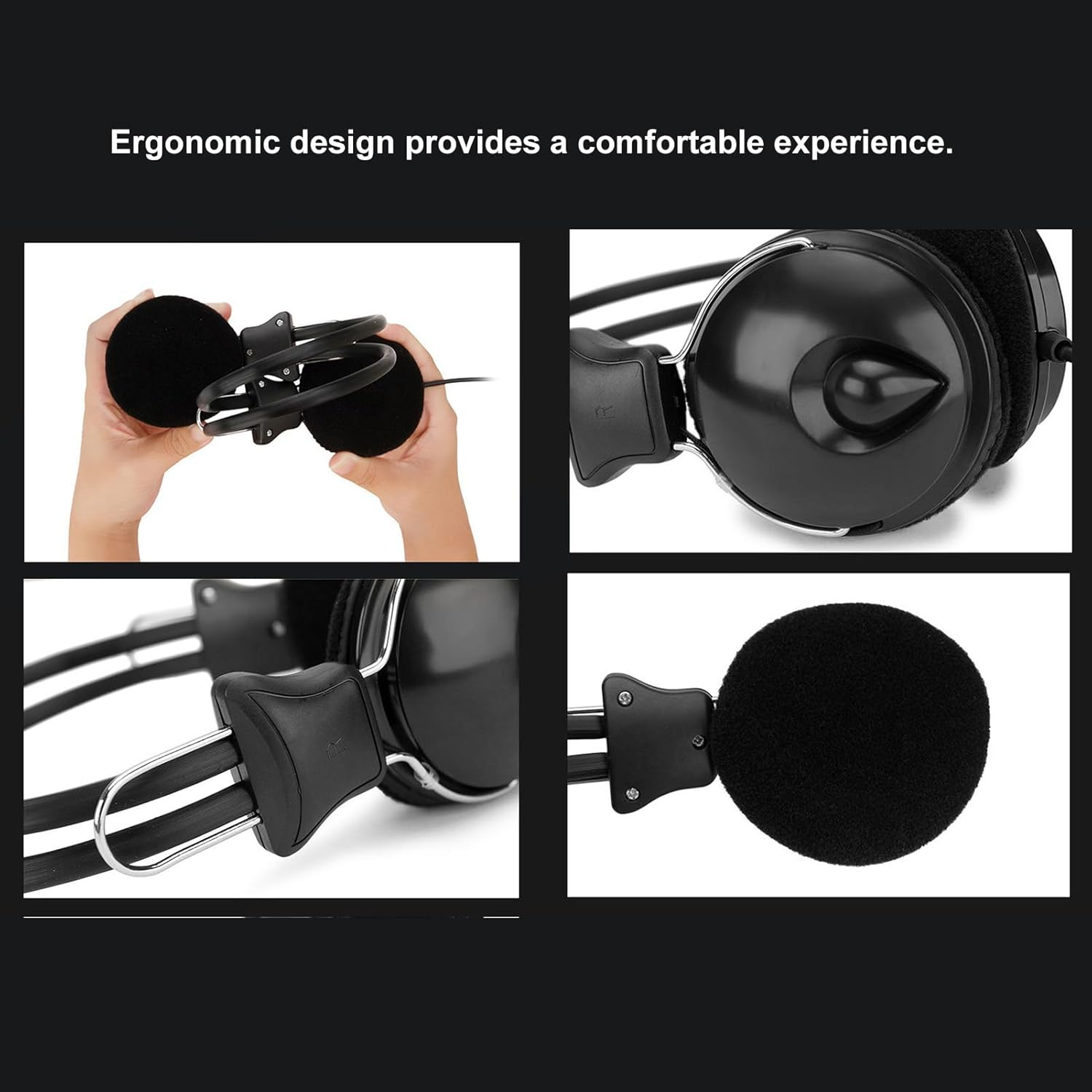 MUNEFE Metal Detector Headphone, Metal Detector Headset, 32Mm Hi Fi Speaker 3.5Mm Interface Earphone for Phone Tablet PC image number 3