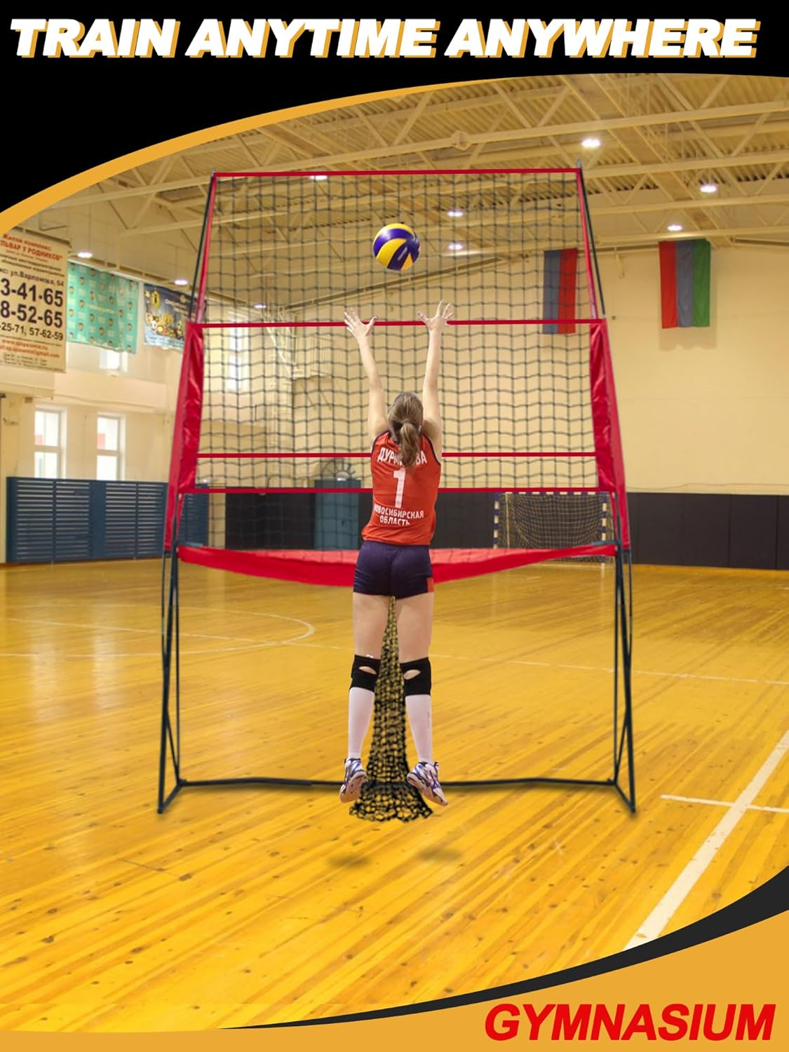 Kasifei Volleyball Training Practice Net Station, Adjustable Volleyball Training Equipment, Perfect for Spiking, Blocking and Volleying image number 1