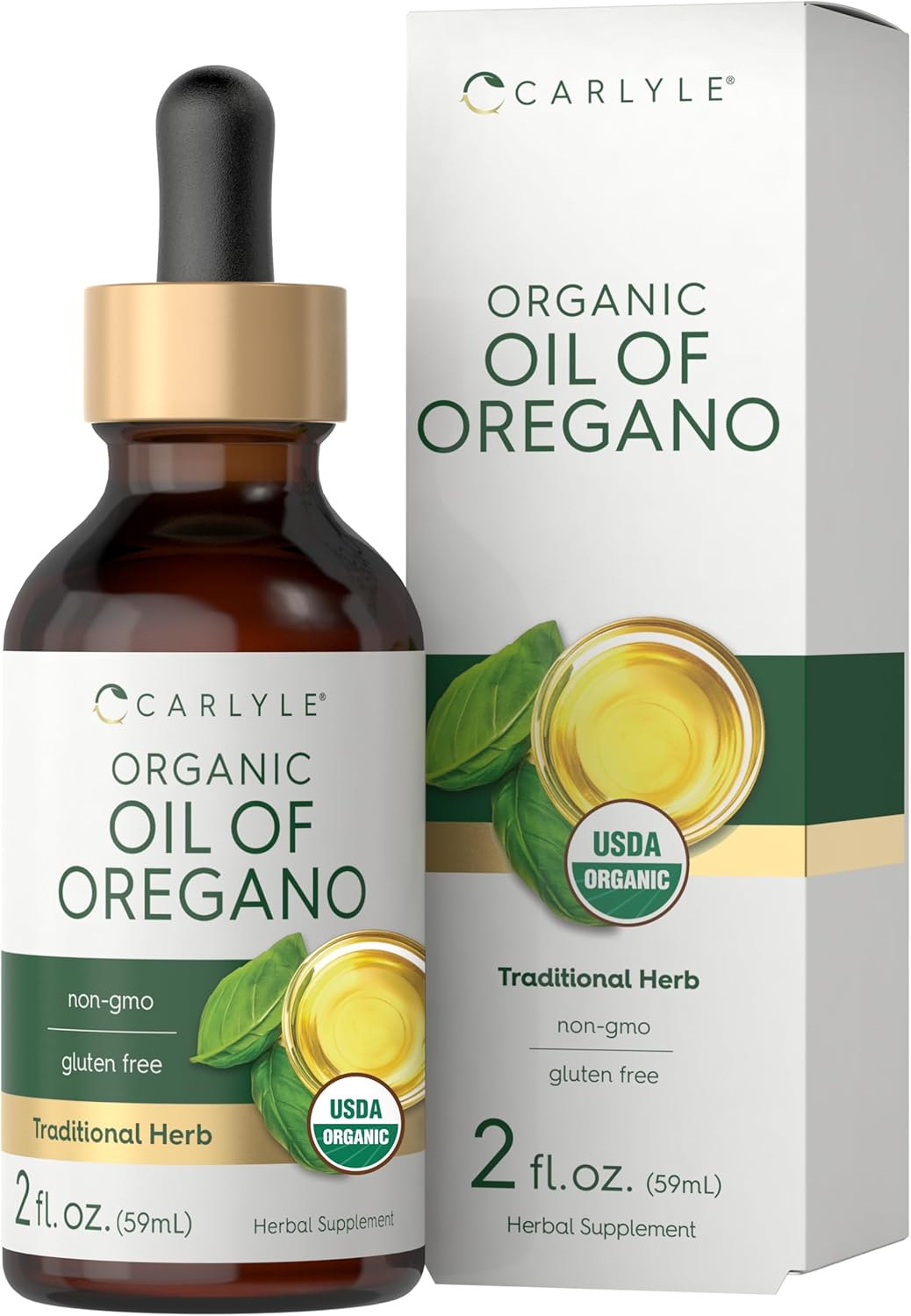 Organic Oil of Oregano | 2 Fl Oz Liquid | Vegan, USDA Certified | Non-Gmo, Gluten Free Drops | by Carlyle image number 6