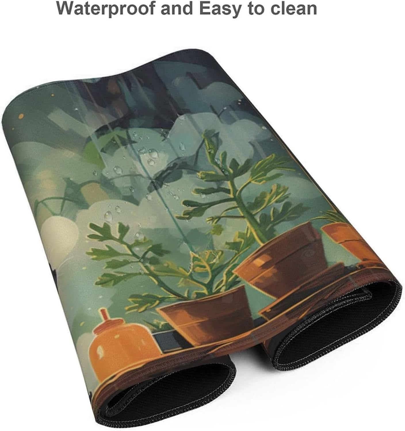 31.5X11.8 Inch, Large Mouse Pad for Desk, Extended Keyboard Mouse Mat for Computer Office, Big Laptop Mouse Pad, Gaming Pc-Cute Black Cat image number 1