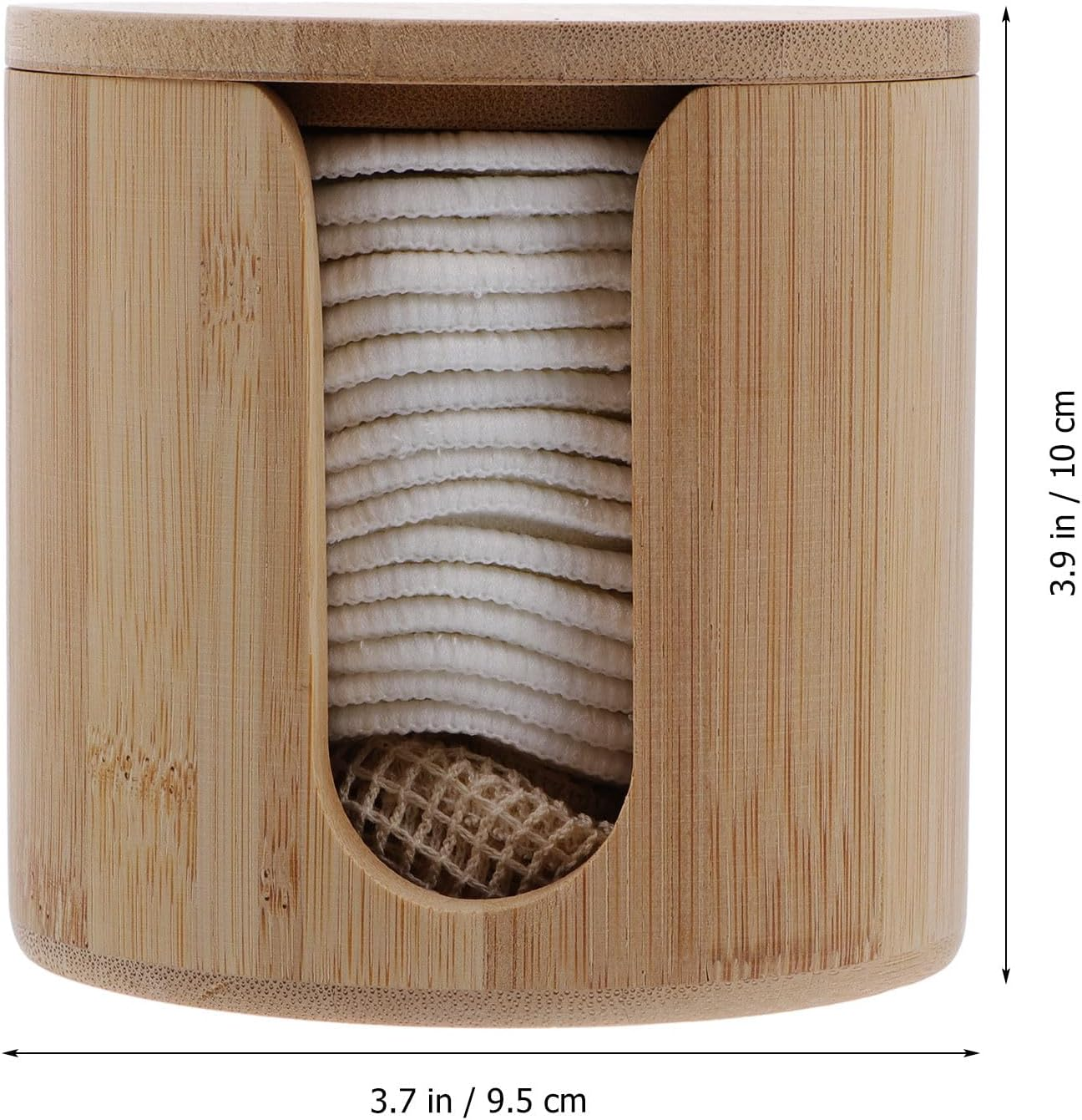 TOVINANNA Reusable Bamboo Fiber Makeup Remover Pads Set, Deep Cleansing round Face Puff for All Skin Types, Soft Eco-Friendly Cotton Pads with Storage Jar, Washable Facial Cleaning Rounds for Makeup Removal