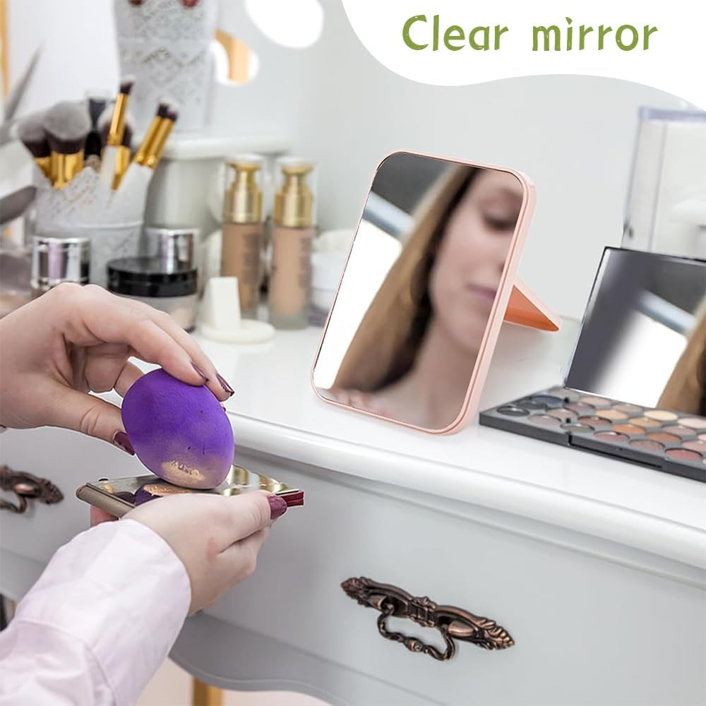 12 Pack Portable Dormitory Desktop Makeup Mirror, Convenient and Portable Travel Mirror, Ultra-Thin Durable Foldable, HD Mirror, Suitable for Spa Party, Girls and Women image number 2