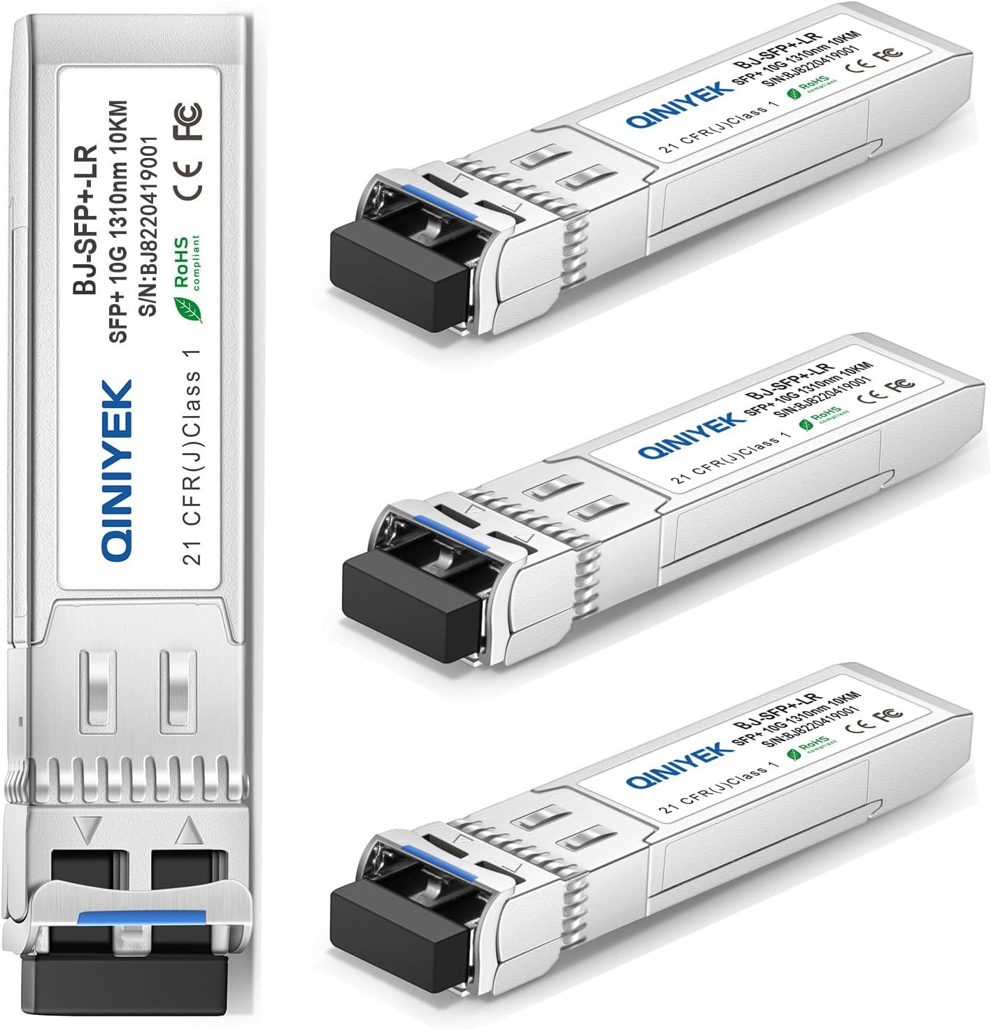 2Pack 10Gbase-Lr SFP+ Transceiver, 10G Singlemode SFP+ Duplex LC Module,Compatible for Cisco SFP-10G-LR, Ubiquiti Uf-Sm-10G,Meraki , Mikrotik, Supermicro, Netgear,Smf,1310Nm,10Km,Ddm