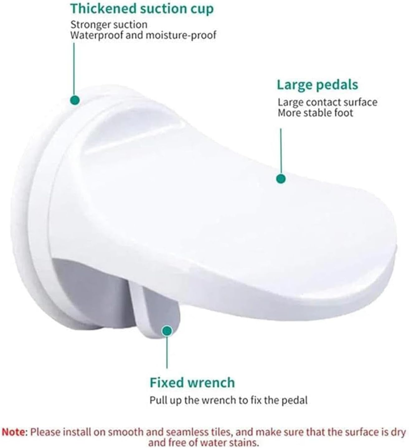 Footrest Stand for Shower | Shower Foot Rest Stand,Footrest with Suction Cup,Non-Slip Shower Footrest,Shower Leg Aid Foot Rest,Wall Mount Bathroom Shower Pedal