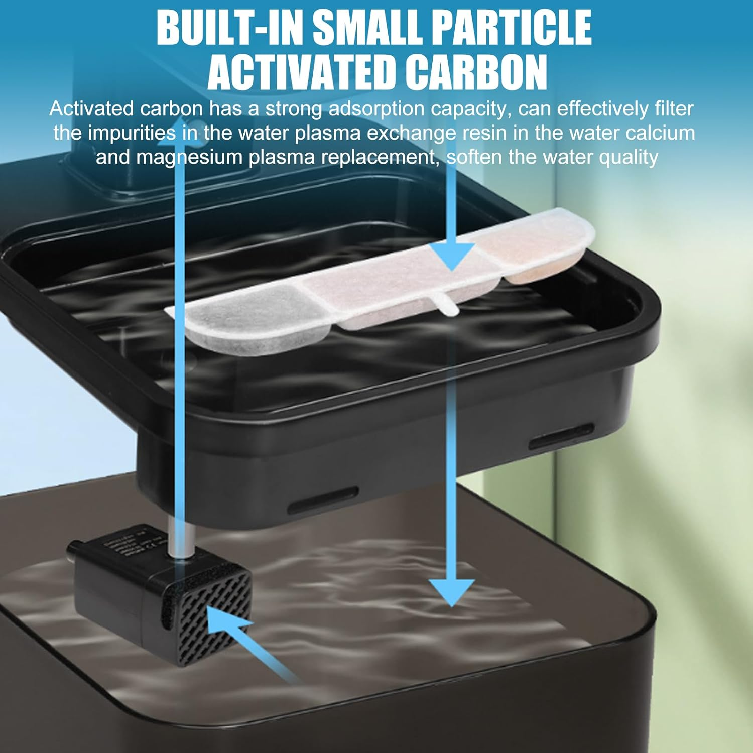 Pack of 12 Cat Fountain Filters for Drinking Fountains, Replacement Filters 12 Pieces Carbon Filters and 12 Pieces Foam Filter, Activated Carbon Filter Drinking Fountain Replacement Carbon Filter image number 5