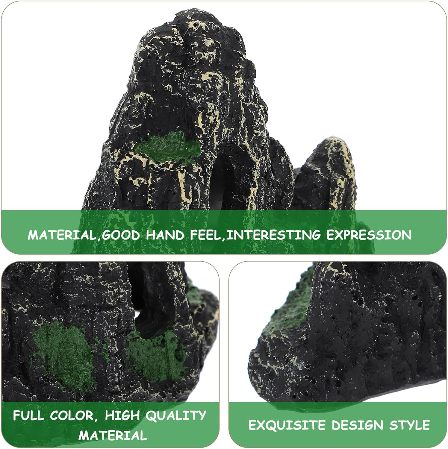 ARTSEWPLY Artificial Resin Rockery Ornament Aquarium Decor, Realistic Miniature Hill Statue for Fish Tank Landscape Scenery, Natural Aquarium Supply Suitable for Aquatic Pets