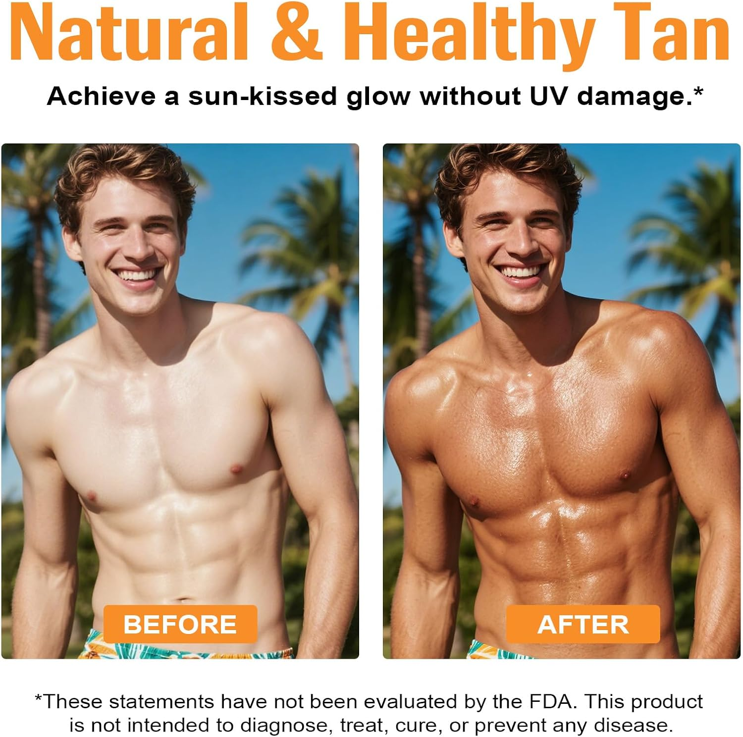 Daily Tanning Gummies,Tanning Gummies with Lycopene & Beta Carotene for Skin Health & Glow, Vegan, Non-Gmo-60 Ct 30-Day Supply image number 1