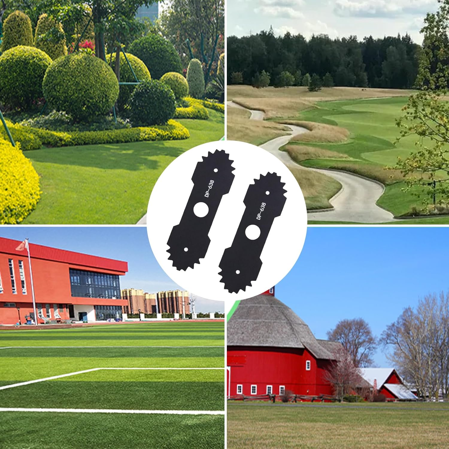 2 PCS Lawn Mower Edger Blades with Teeth, Lawn Trimming Machine Blade, Electric Lawn Edger Blade Compatible with Ryobi Edger RY13050 RY13050A RY15518 RY40030, Heavy Duty Steel Edger Blade Replacement image number 4