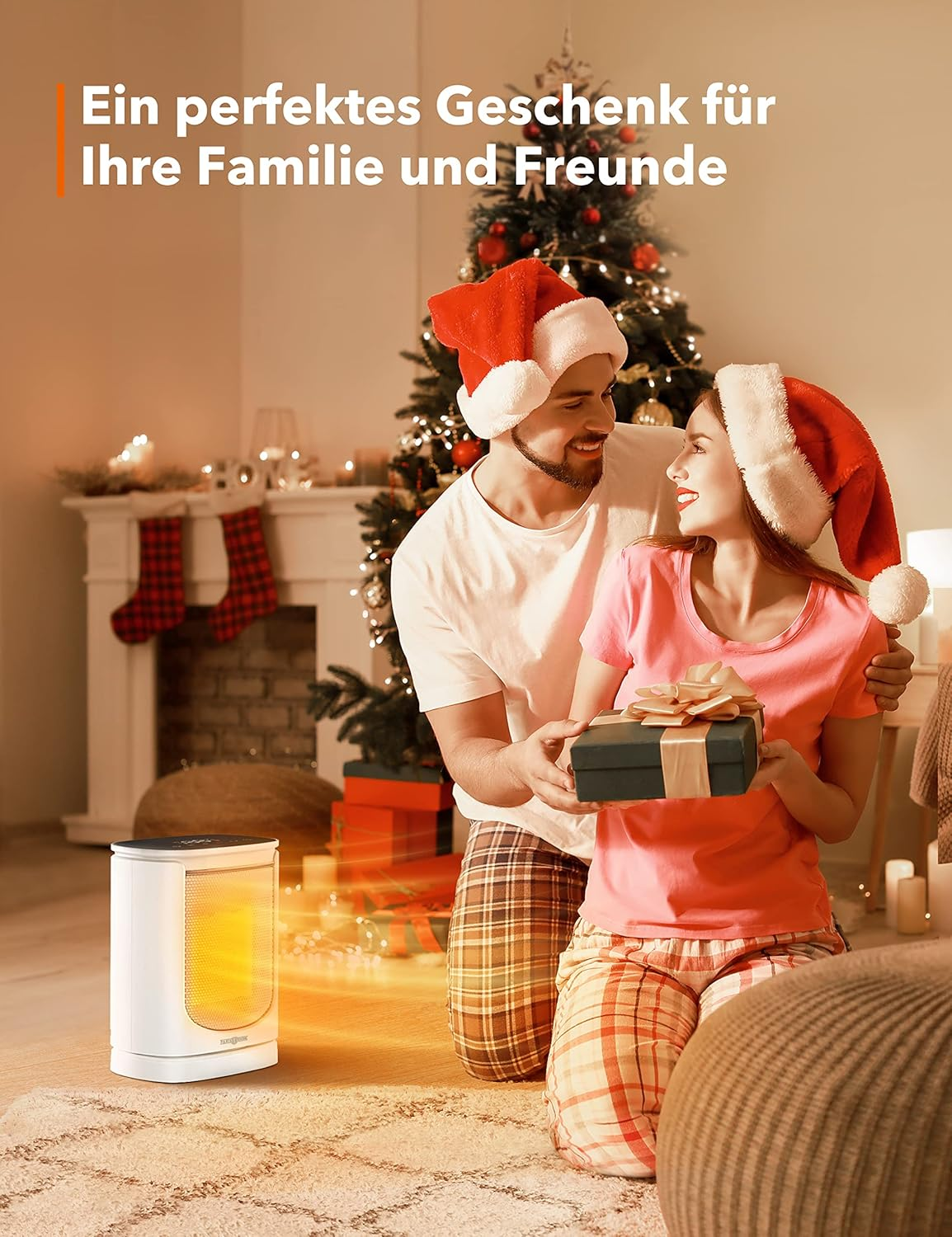 Paris Rh&ocirc;ne Fan Heater, Energy Saving, 2000 W Mini Fan Heater with Automatic Oscillation Thermostat, 12 Hour Timer, 70&deg; Oscillation for Bathroom, Bedroom, Office image number 2