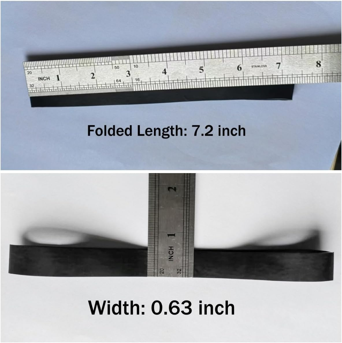 Tactical Rubber Bands Size #107 (7'' X 3/5''), 20 Pcs Black Thick Extra Large Ultra Wide Strong Heavy Duty Rubber Bands for Office, Home, School, Industrial, Outdoor Camping Survival Fishing image number 2