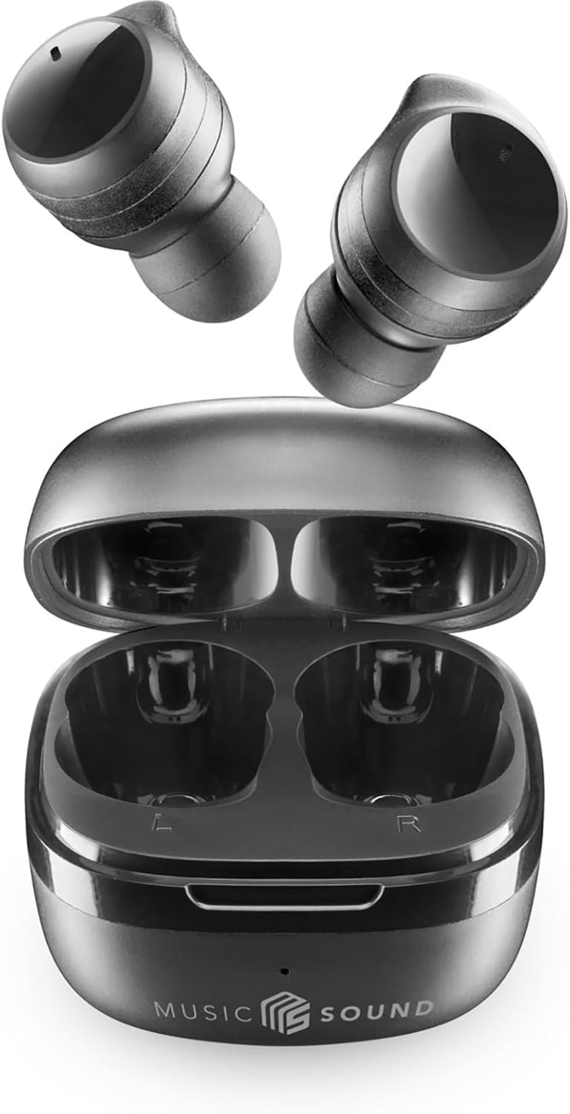 Music Sound - Flow - Wireless In-Ear Bluetooth Headset - Playtime 25 Hours - Yellow