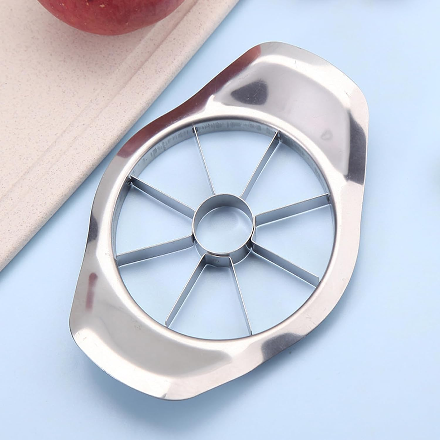 Stainless Steel Apple Slicer and Corer 8 Blades Food Grade 304 Extra Large Heavy Duty Apple Cutter image number 1