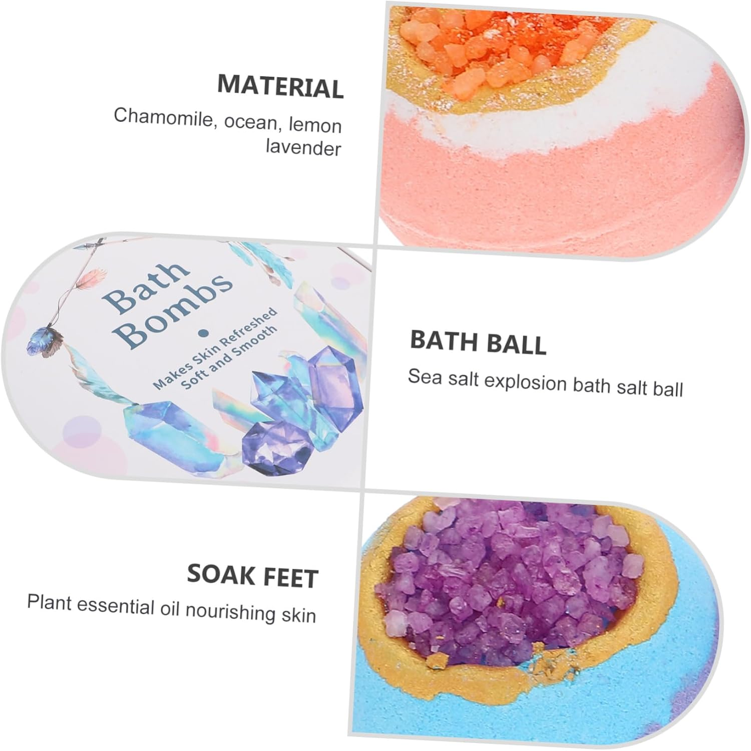 Beatifufu Bathing Bubble Making Balls 4Pcs Set Natural Essential Oil Soft at Home image number 3