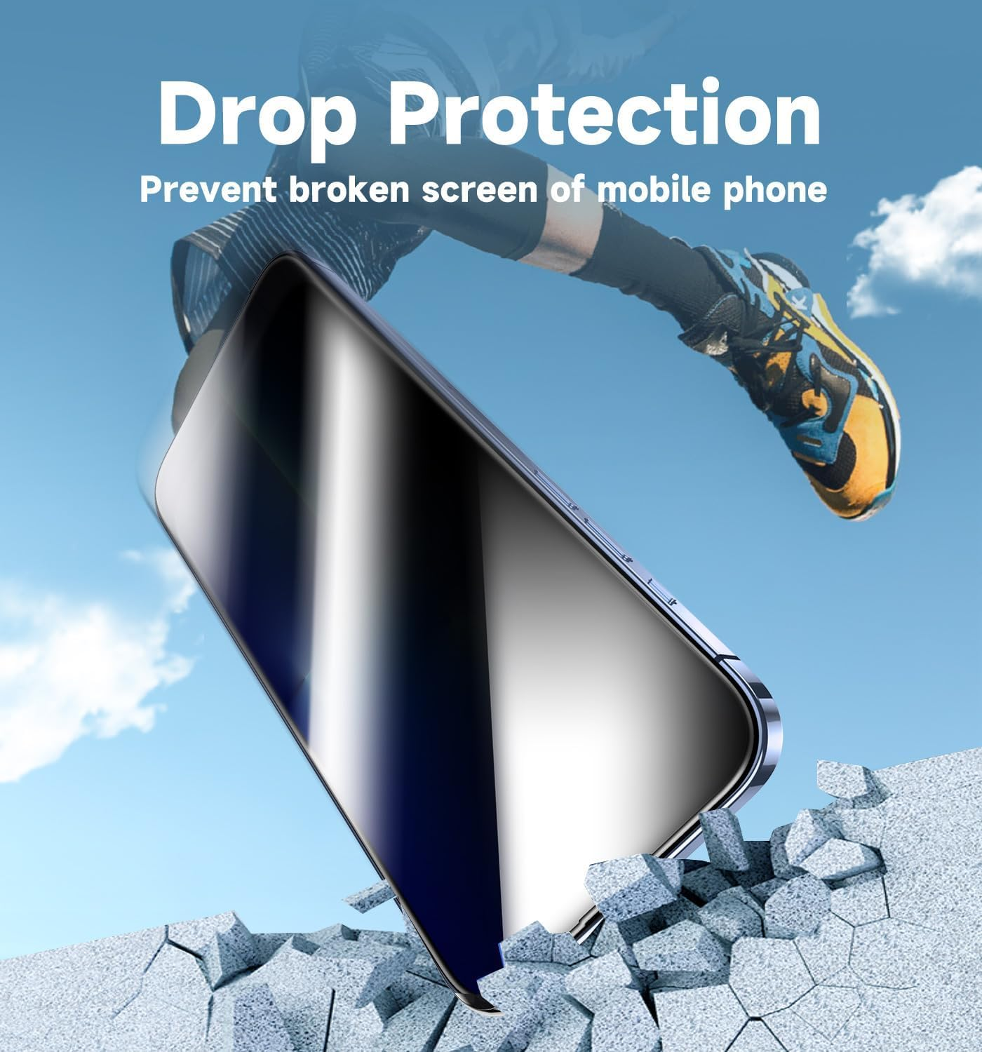 MAGIC JOHN 2 Pack for Iphone 13 Pro Max/Iphone 14 plus 6.7 Inch Privacy Glass Screen Protector, Auto Dust-Elimination Installation, Bubble Free, Easy Installation image number 5