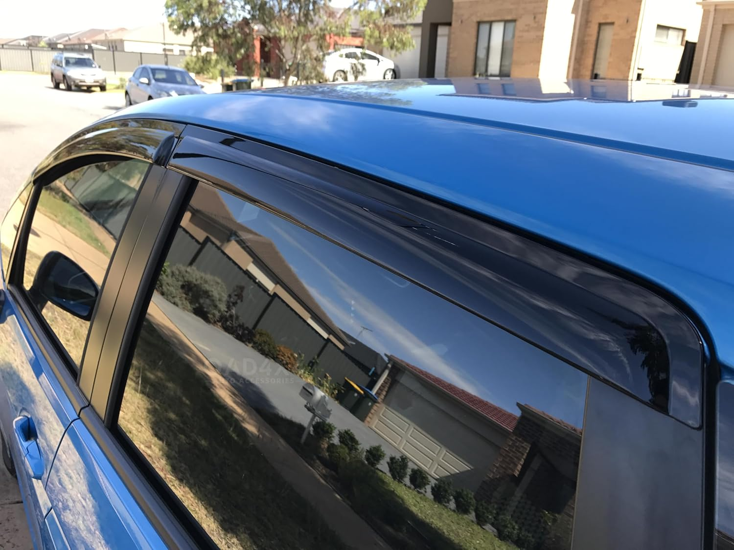 OAD4X4 Weathershields Compatible with Honda Jazz 2014-2020, Injection Weather Shields Window Visors Wind Deflectors Sun Rain Guard 4PCS Set image number 2