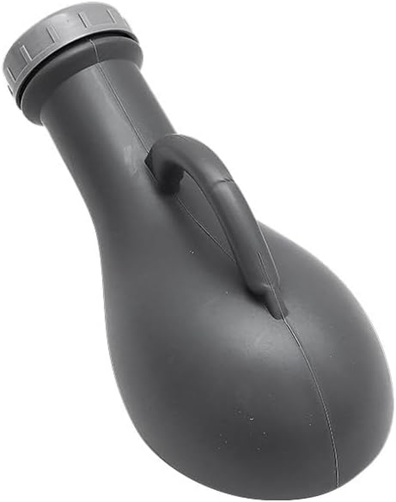 1000Ml Large Capacity Urinal for Men and Women Portable Urine Bottle with Lid Clear Scale No Spill Odorless Design Lightweight and Sturdy Ideal for Seniors Night Use Detachable (Gray) image number 2