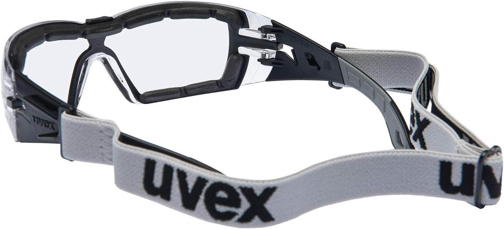 Uvex Pheos Guard Supravision Extreme Safety Glasses Transparent/Black/Grey Pack of 10 image number 4