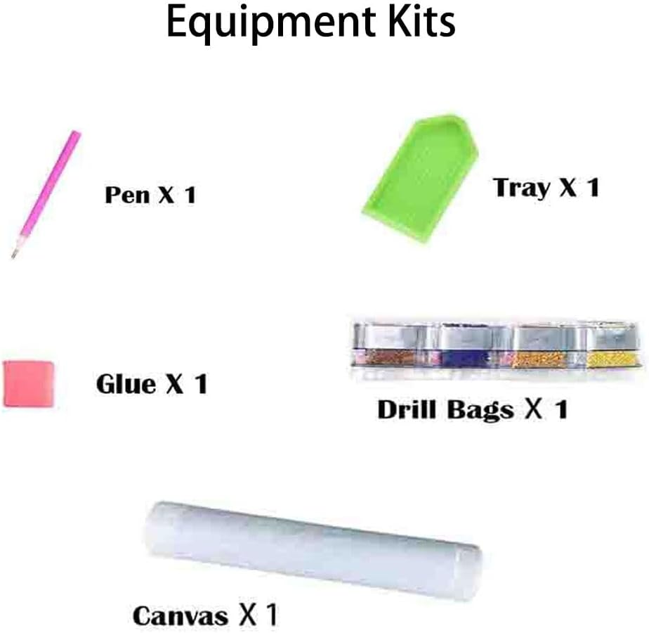 JININQ Diamond Art Painting Kits 5D DIY Diamond Art Painting Kits for Adults Diamond Dots Diamond Art Kits Diamond Gem Art Crafts for Home Wall Decor DIY Gift-12X16Inch (Girl) image number 5