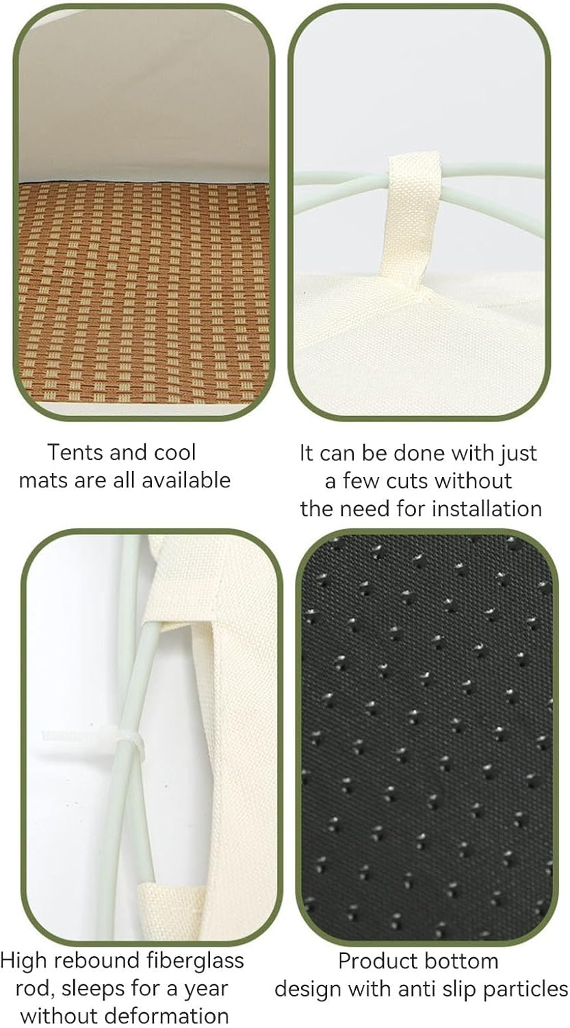 Outdoor Cat Tent | Cat House | Breathable Cat Shelter, Feline Outdoor Shelter, Versatile Expandable Cat Cottage, Pet Friendly Airy Canopy, Detachable Animal Dwelling for Young Cats, Dogs image number 5