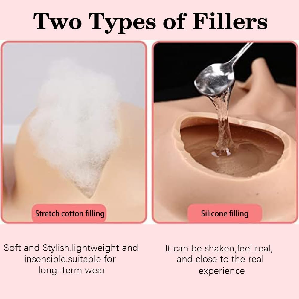 Silicone Breast Forms，Silicone Boobs，Fake Boobs，Breast Forms for Crossdressers Drag Queen（Plus Size） image number 6