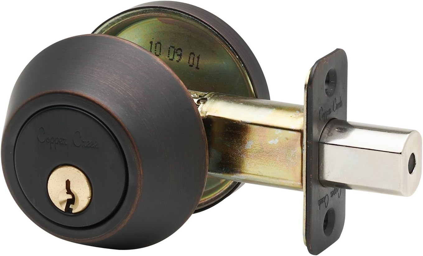 Copper Creek DB2410SS Single Cylinder Deadbolt, Standard Size, Satin Stainless