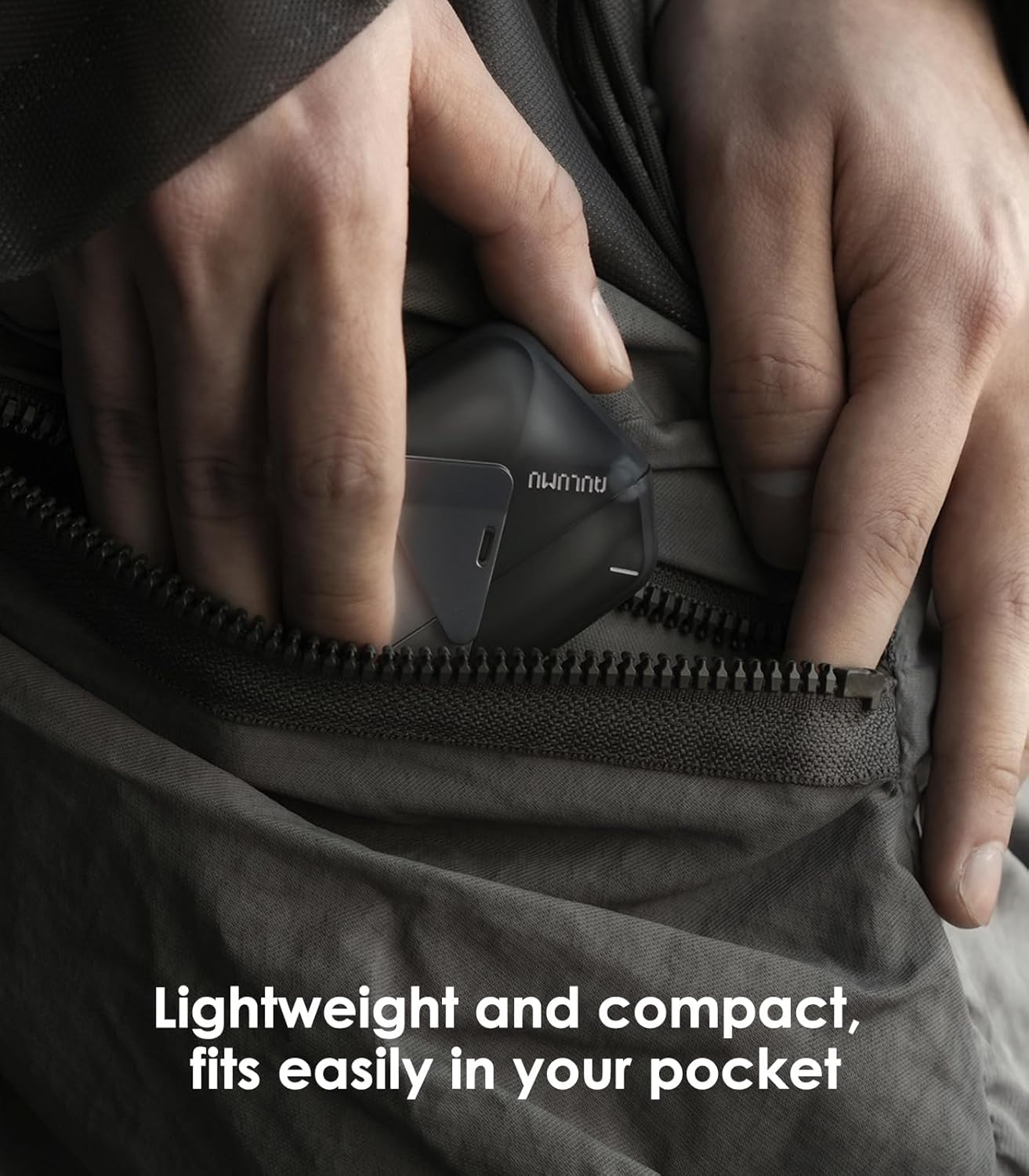 Aulumu A29 Geometric Airpods 4 Case with Lock | Protective Cover with Nylon Buckle | Alloy Armour | Compatible with Apple Airpods 4Th (2024) - Black - Translucent Grey image number 2