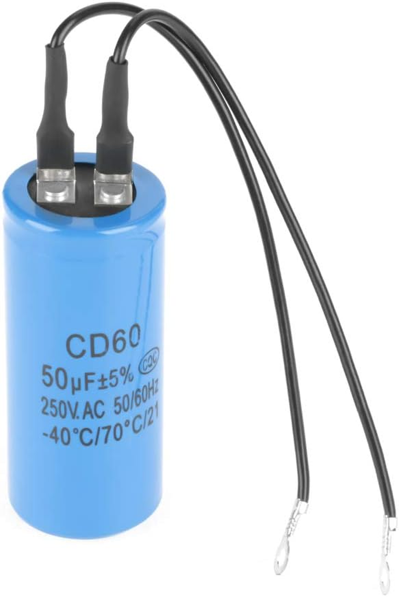 50Uf Anti-Explosion AC Heat Resisting Run Capacitor, Blue CD60 Run Capacitor, for Compressor Air Conditioner image number 3