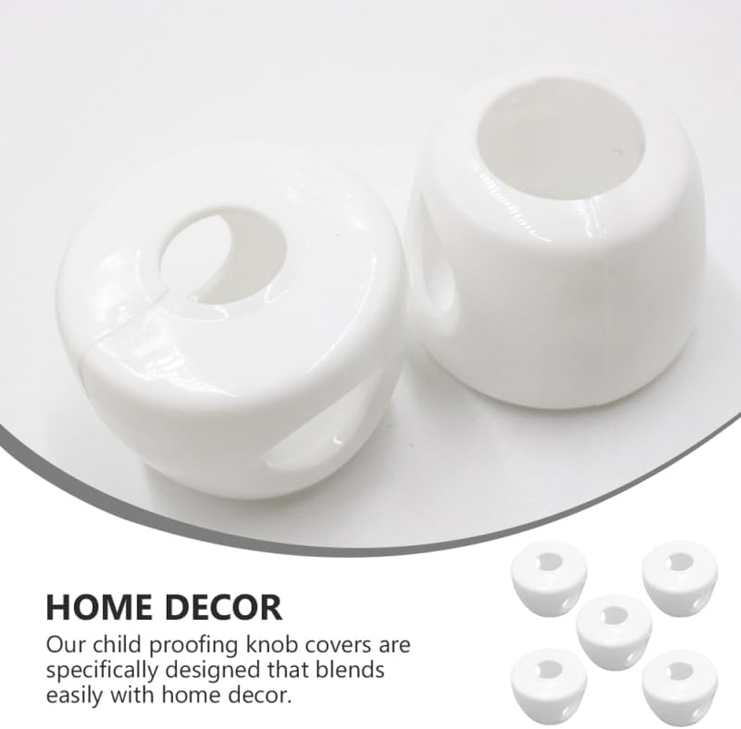 5Pcs Door Knob Covers Child Proof Door Knob Baby Safety Door Cover Anti-Collision Door Handle Protector Guard for Kids Children image number 5