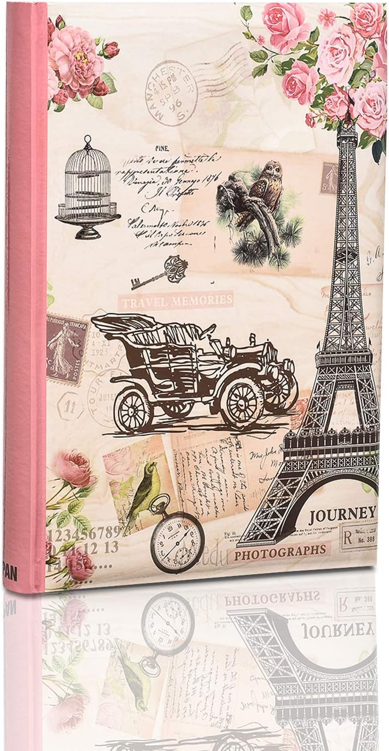 ARPAN Large Memories Memo Slip in Case 300 Photos 4''X6'' Travel Album, Pink image number 3