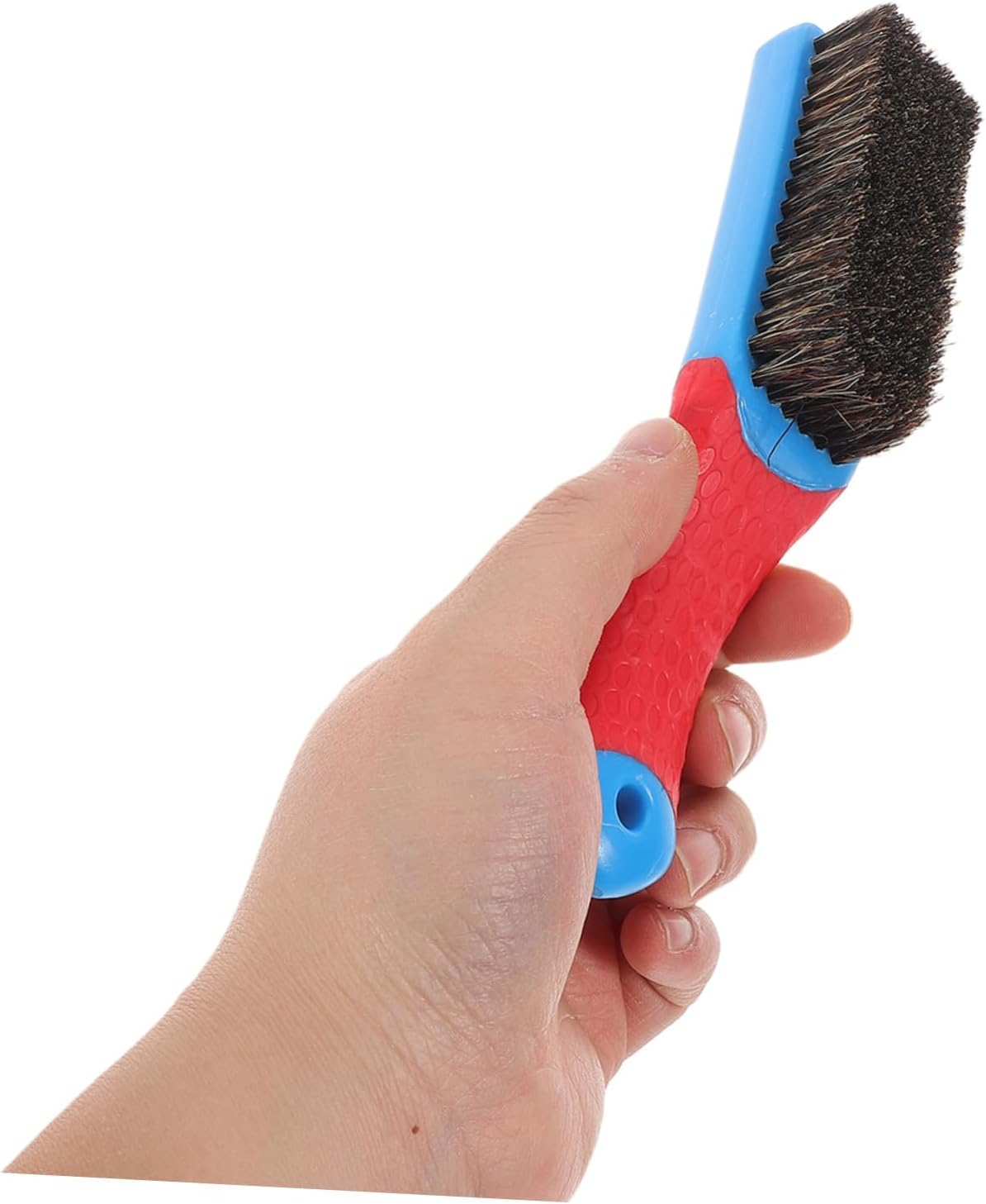 TOGEVAL Car Interior Fabric Cleaning Brush with Soft Bristles and Blue Handle for Upholstery, Leather, Dashboard, Pet Hair Removal and Carpet Detailing Tool for Auto Interior Care image number 2