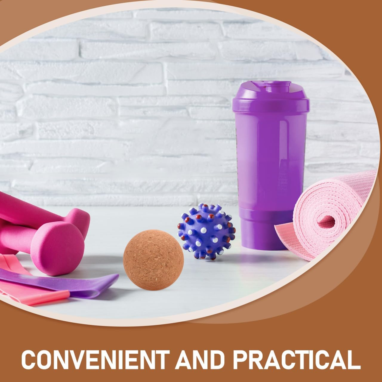 Baluue Cork Massage Ball, Round, Lightweight Massage Ball, 2.76 Inch, Myofascial Release, Trigger Points Yoga Balls for Back Neck and Feet, Muscle and Myofascial Release image number 1