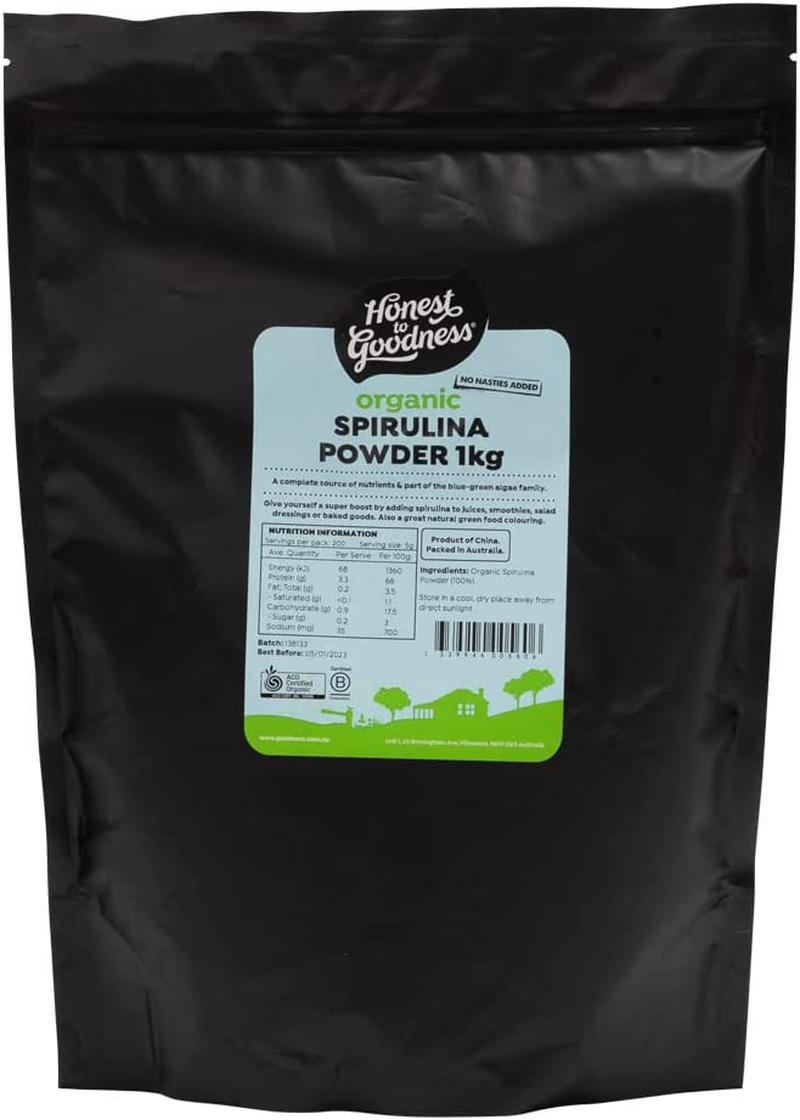 Honest to Goodness Organic Spirulina Powder, 1 Kilograms image number 1