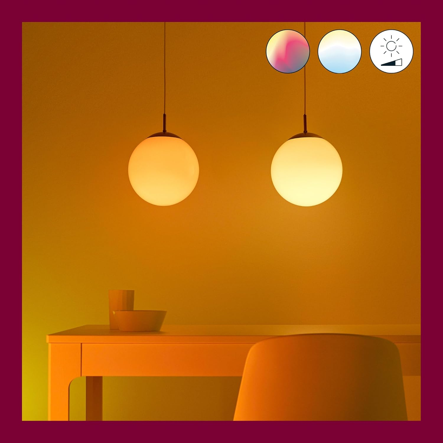 Wiz Color Fancy round P45 E14 Smart LED Bulb image number 4