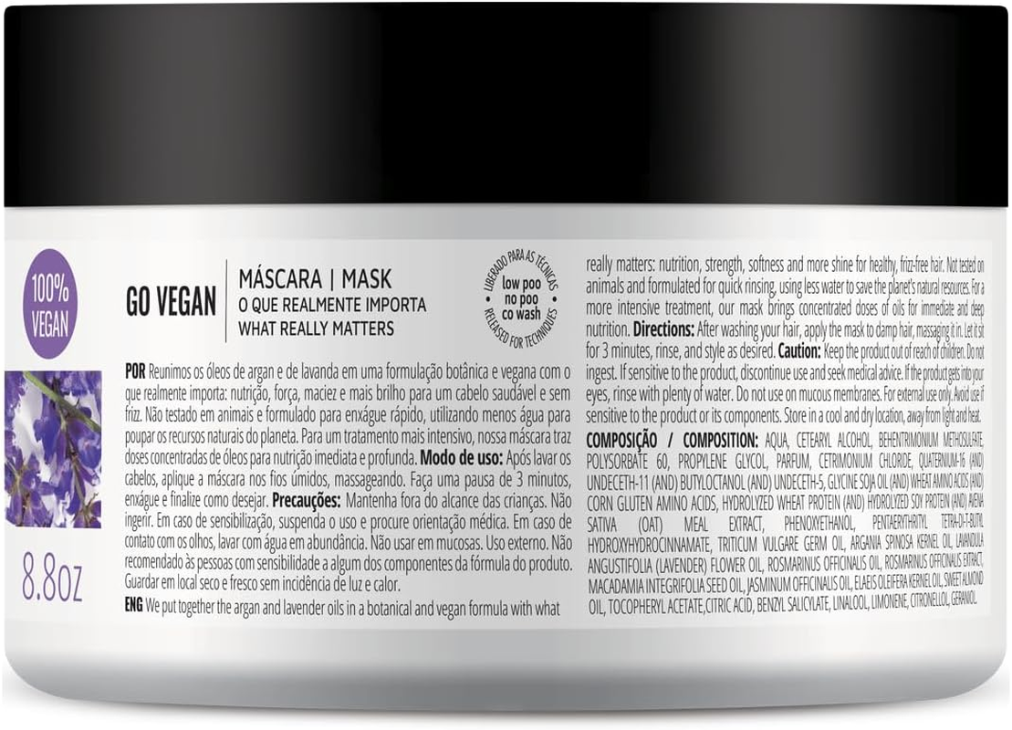 Inoar Go Vegan anti Frizz Hair Mask 250G