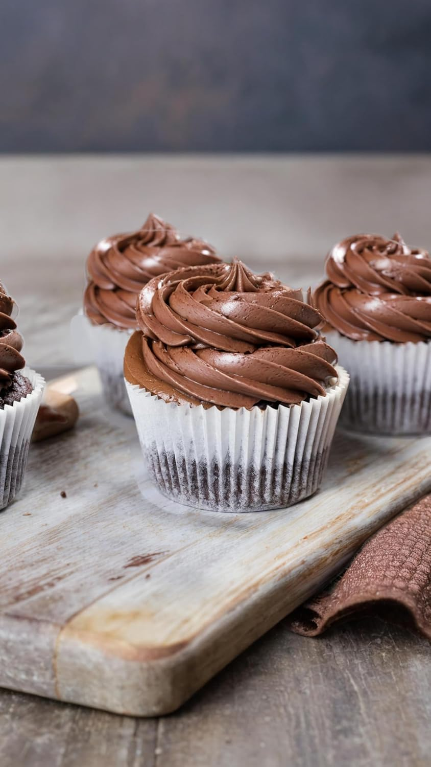 500 Count Standard White Cupcake Liners - Grease-Proof Baking Cups Paper, No Odor, Food Grade - Ideal for Baking & Decorating Delightful Cupcakes! image number 6