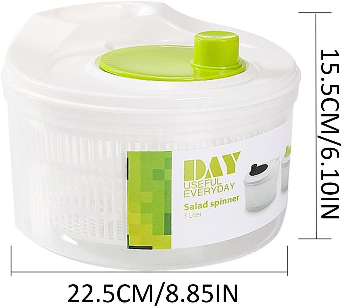 Vegetable Spinner | Manual Odorless Harmless Salad Spinner with Drain,Dehydrator Detachable Lettuce Dryer for Canteens Dining Rooms Kitchens Hotels Puchen image number 6