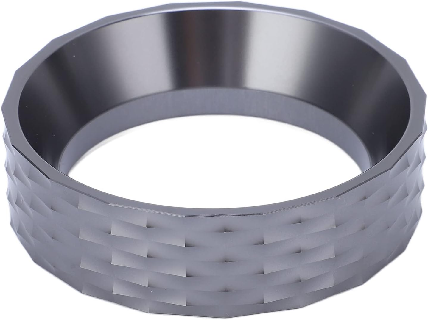 48Mm Magnetic Espresso Dosing Funnel Coffee Dosing Ring Aluminum Alloy Coffee Dosing Funnel Replacement for 48Mm Portafilters/362 (Color : Gray)