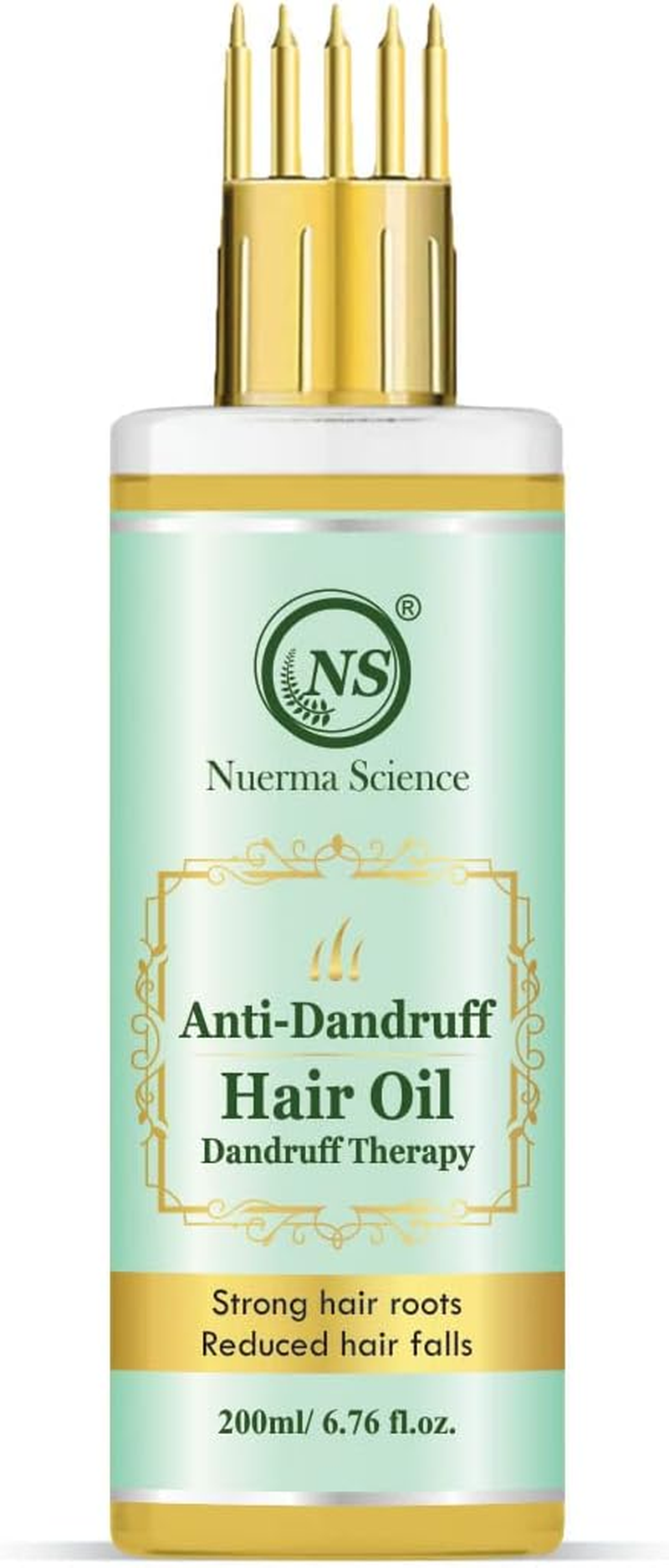 Nuerma Science anti Dandruff Hair Oil with Comb Applicator for More Deep Root Strong Healthy Hair -200 ML image number 1