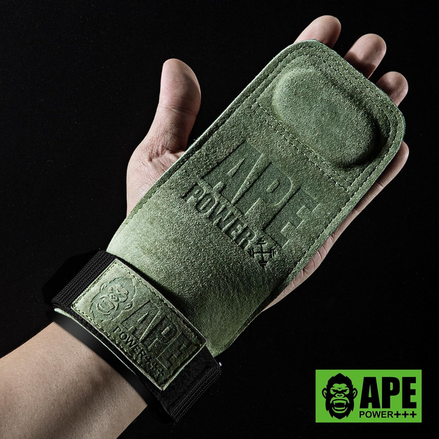 Power Ape Weight Lifting Straps Wrist Support with Full Extra Padded Palm Workout Gloves Men Women for Crossfit Bodybuilding Exercise Powerlifting Sports Training Gym Gloves image number 2