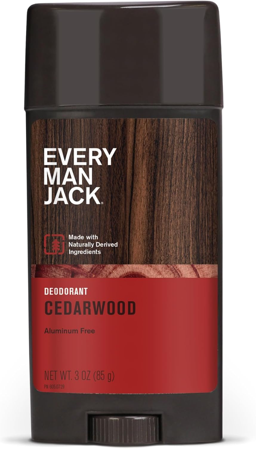 Every Man Jack Deodorant, Aluminum Free, 3 Ounce Cedarwood